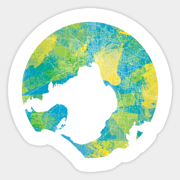 Melbourne Map Sticker by polliadesign
